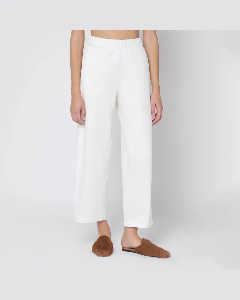 Max Mara Weiße Hose aus Seidenmischung Weiß