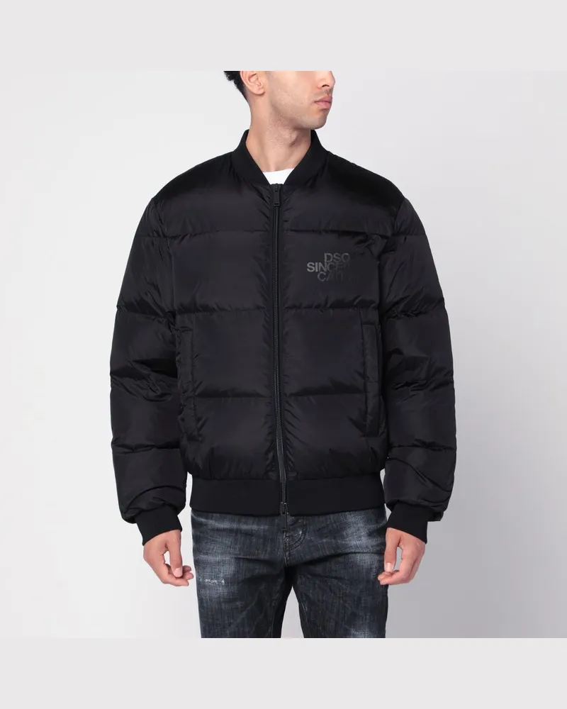 Dsquared2 Einfache Puffer-Bomberjacke schwarz Schwarz