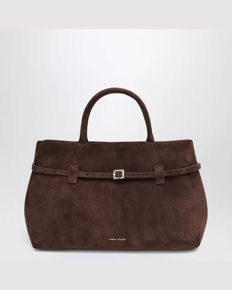 Manu Atelier Le Cambon 35 dunkelbraune Wildledertasche Braun