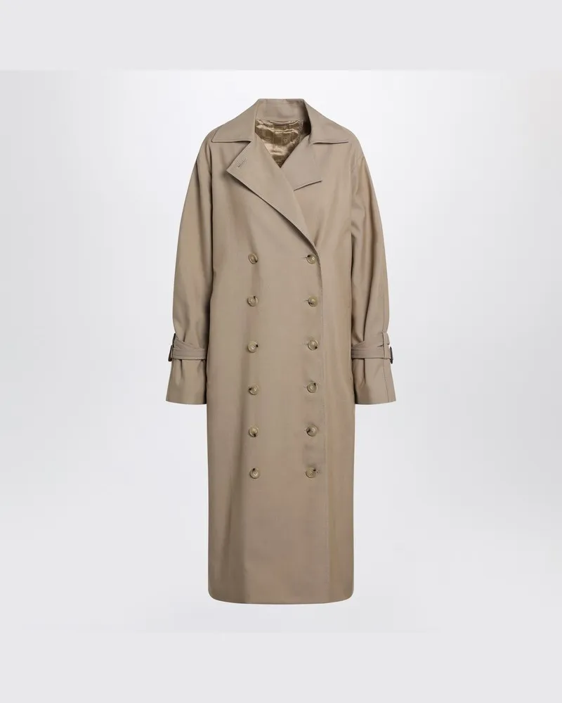 Totême Beiger doppelreihiger Trenchcoat aus Baumwollmischung Beige
