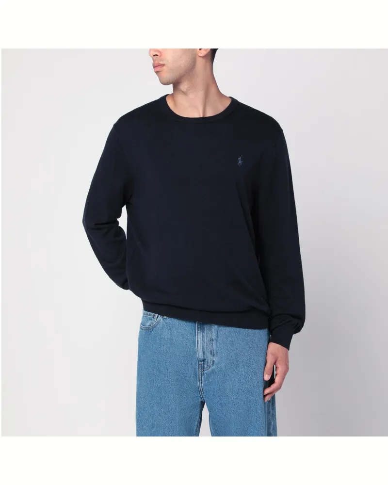 Ralph Lauren Marineblauer Pullover aus Baumwolle und Kaschmir Blau