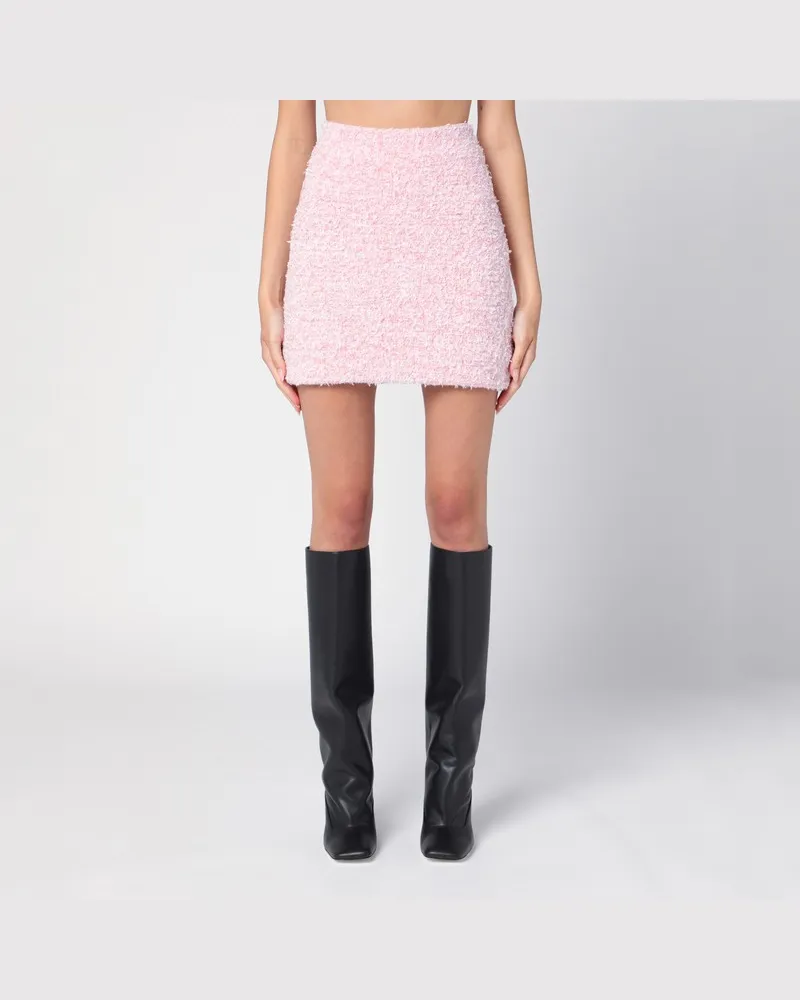Balenciaga Rosa Minirock aus Baumwoll-Tweed-Mischung Rosa