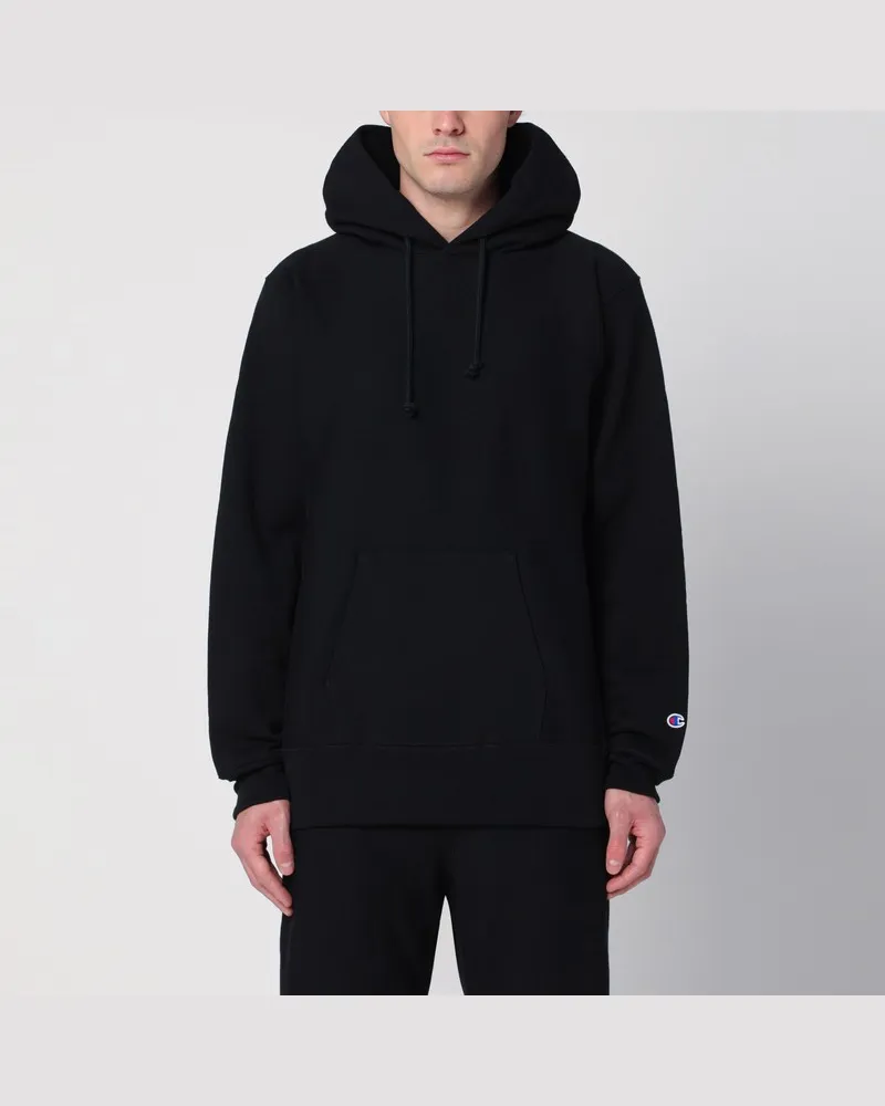 Champion Schwarzer Hoodie aus Baumwolle Schwarz
