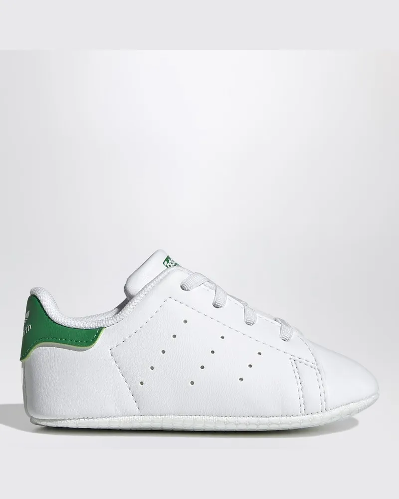 adidas Weiße/grüne Stan Smith Crib Sneaker Weiß
