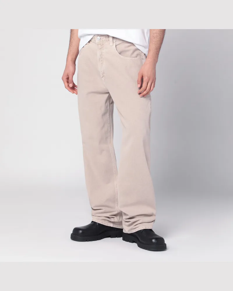 AGOLDE Hemd in Khakigrün aus Baumwolle Beige