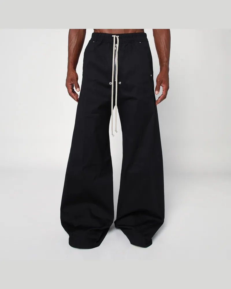 Rick Owens Weite Bela Hose aus Baumwolle in Schwarz Black