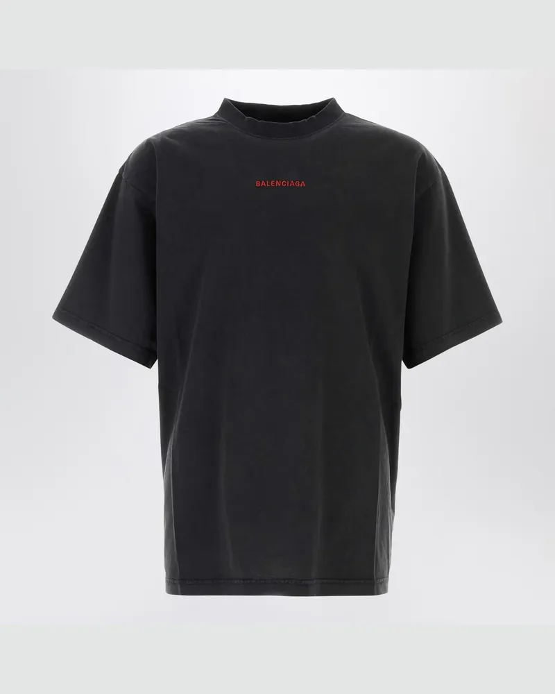 Balenciaga T-shirt coupe moyenne bleu clair avec logo Light