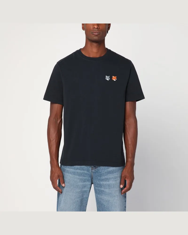 Kitsuné Anthrazitgraues T-Shirt aus Baumwolle Grau