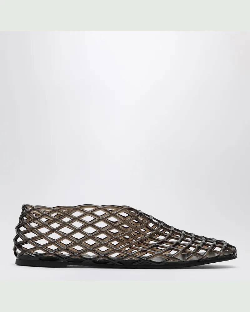 SENSO Ballerinas aus Gummi-Mesh in Ebenholzfarbe Black