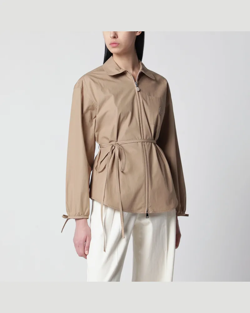 Moncler Beige Hemdjacke mit Reißverschluss Beige