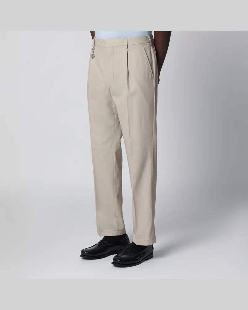 Prada Sandfarbene Baumwollhose Beige