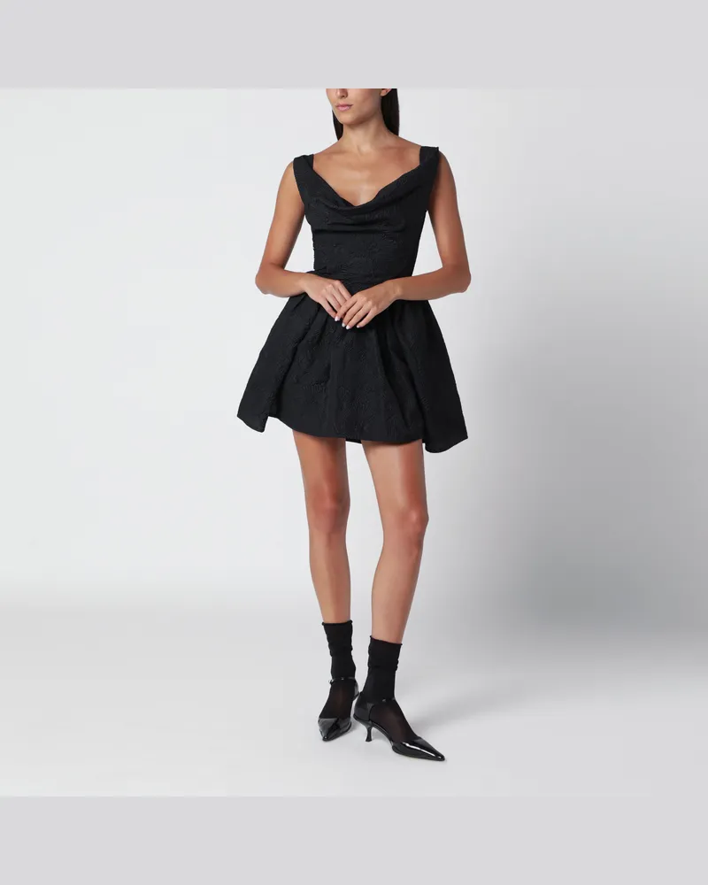 Vivienne Westwood Ärmelloses schwarzes Jacquardkleid Black