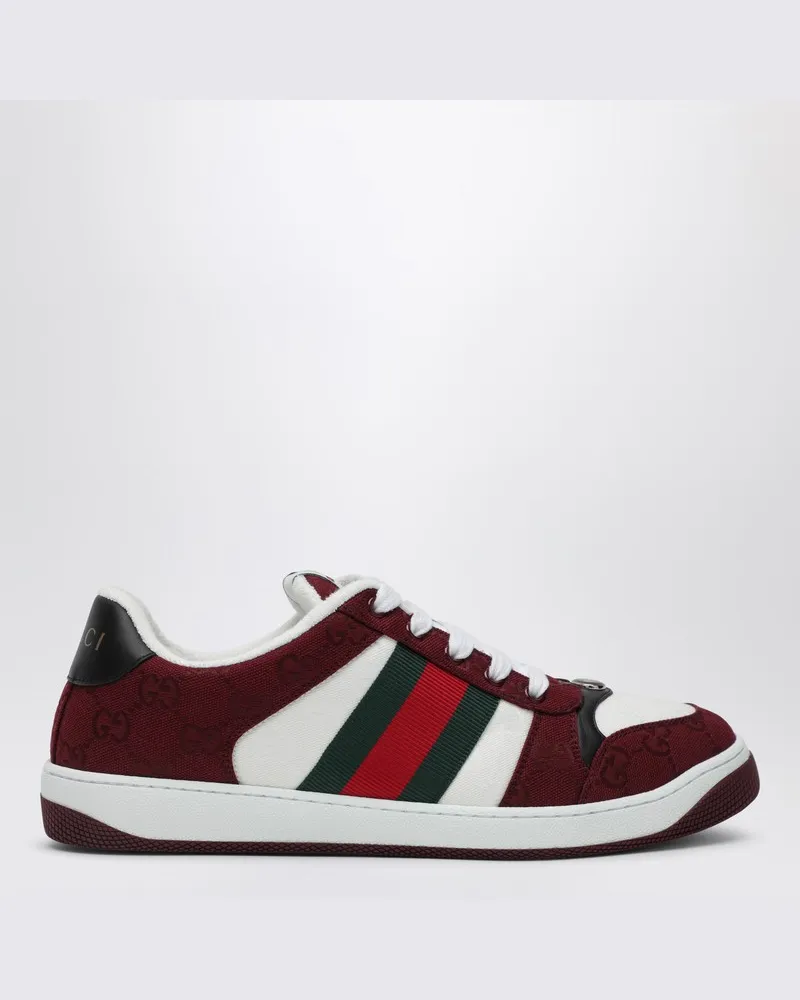 Gucci Screener Sneakers aus GG-Stoff in Rot Ancora Rot