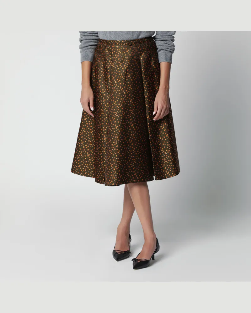 Prada Rock in Militärgrün mit Blumenmuster Green