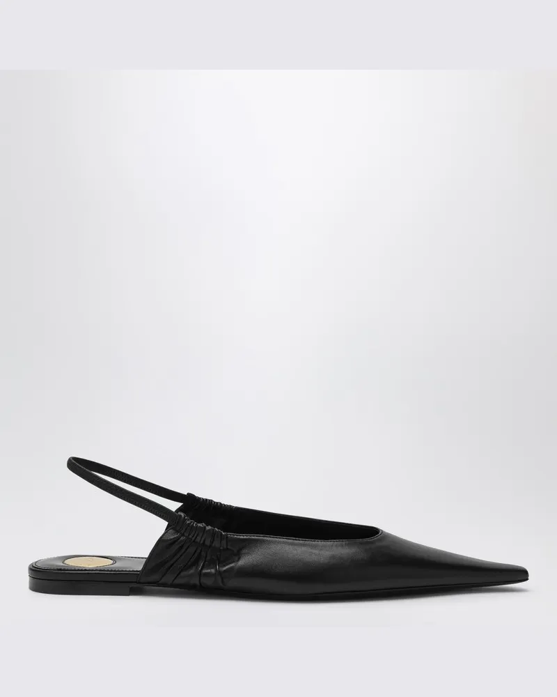 Saint Laurent Schwarze Anne-Marie Ballerinas mit offener Ferse Schwarz