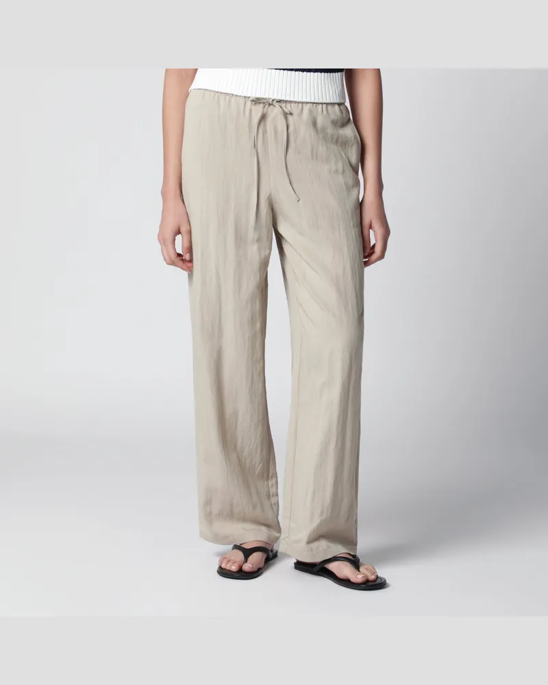 Dunst Beige Rayon-Hose Beige