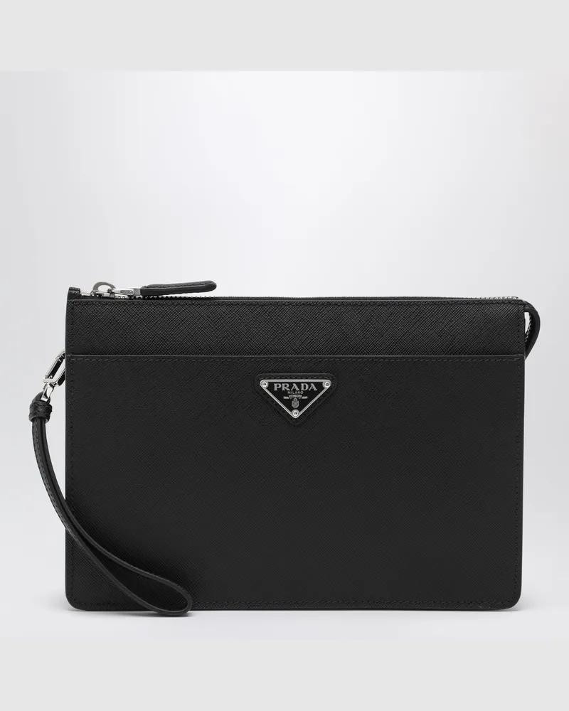 Prada Schwarze Saffiano-Leder-Tasche Black
