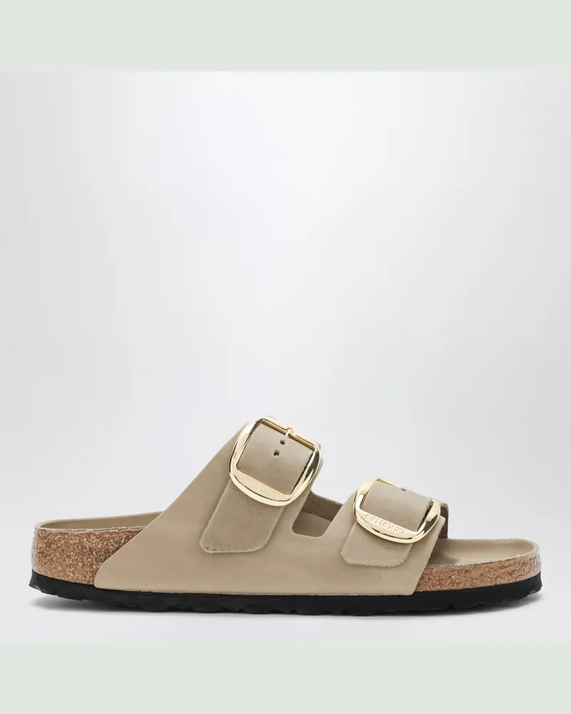 Birkenstock Arizona Big Buckle Slides aus geöltem Leder Brown