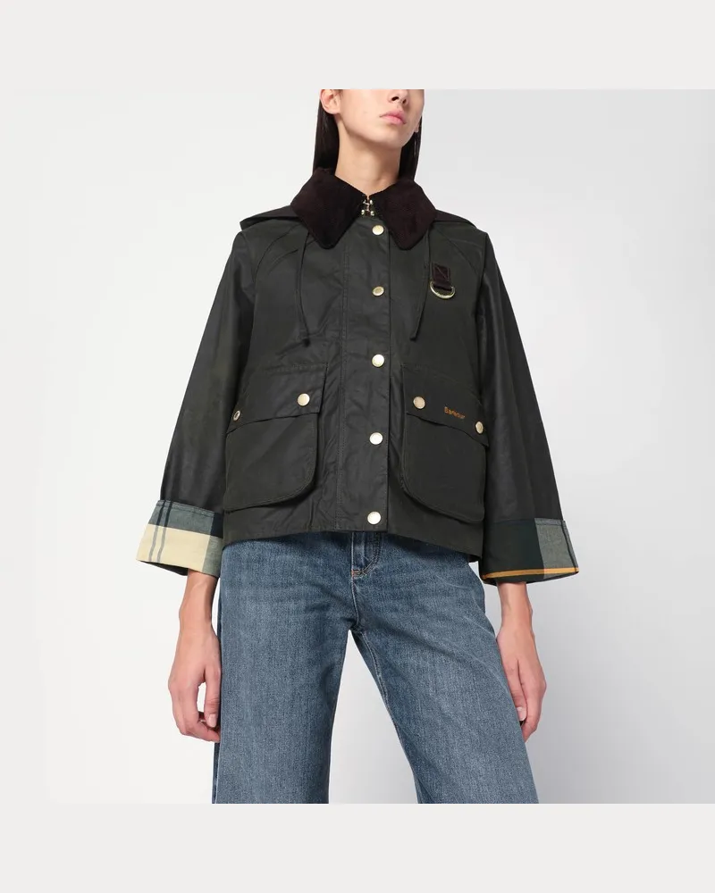 Barbour Fern/Ancient Reighton Spey Wachsjacke Schwarz