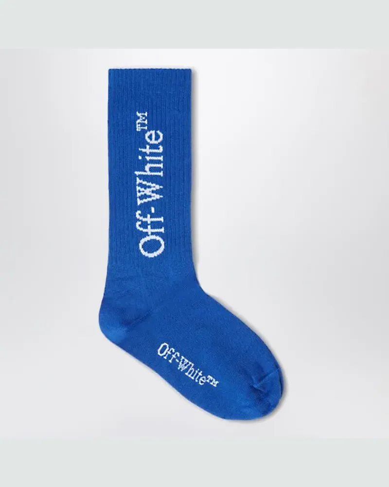 OFF-WHITE Blaue Socken mit Logo Blue