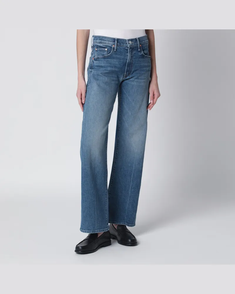 Mother The Mid Rise Lasso Sneak Jeans in mittelblauer Waschung 