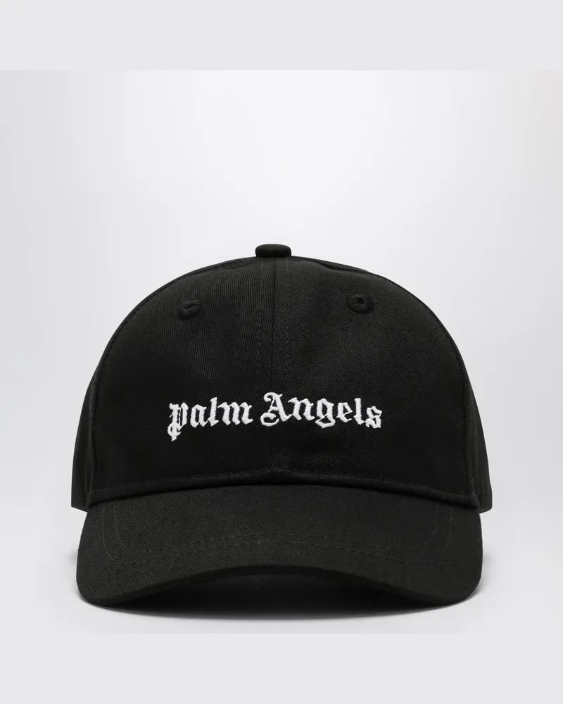 Palm Angels Schwarze Kappe mit Logo Schwarz