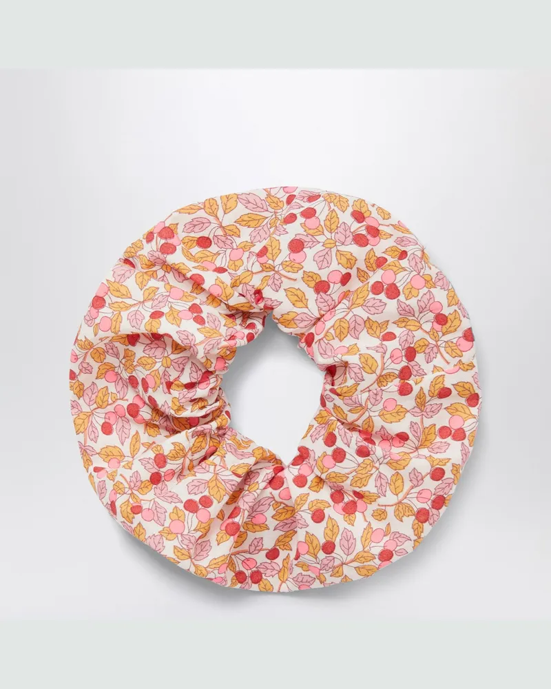 Il Gufo Apricotfarbenes Scrunchie aus Liberty-Stoff Orange