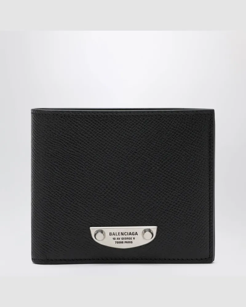 Balenciaga Le City Uptown Geldbörse aus schwarzem Leder Black