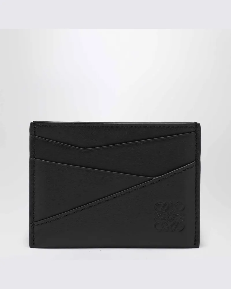 Loewe Schwarzes Puzzle-Portemonnaie aus Leder Black