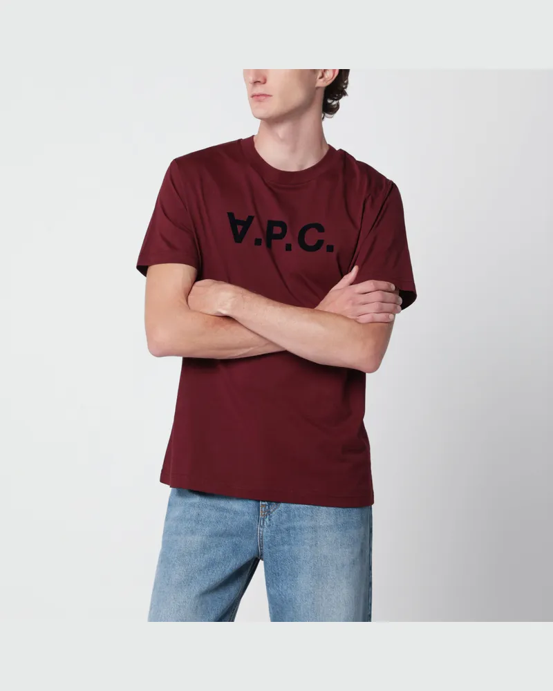 A.P.C. Burgundy Standard Grand VPC cotton T-shirt Burgundy