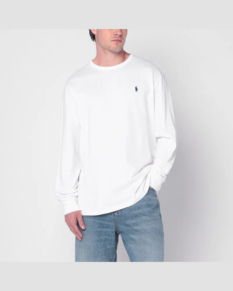 Ralph Lauren Weißer Classic-Fit-Jersey aus Baumwolle Weiß