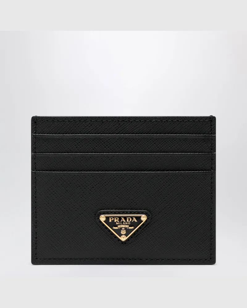 Prada Black Saffiano card holder Black