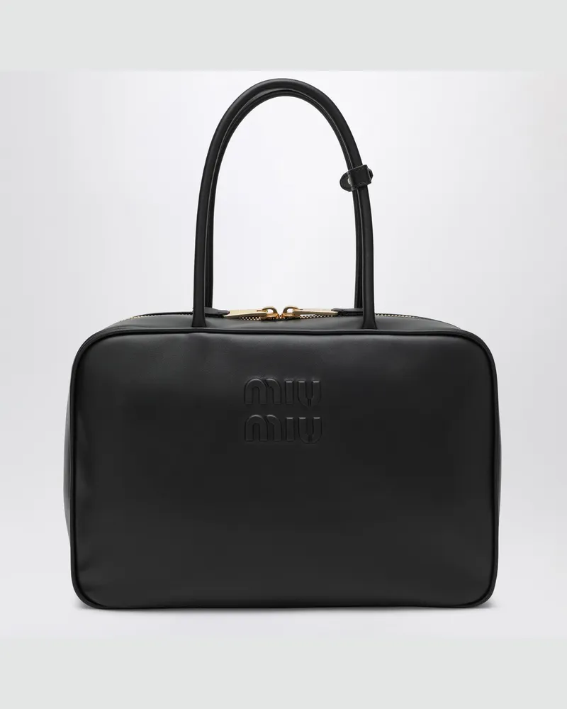 Miu Miu Beau Large Tasche aus schwarzem Leder 