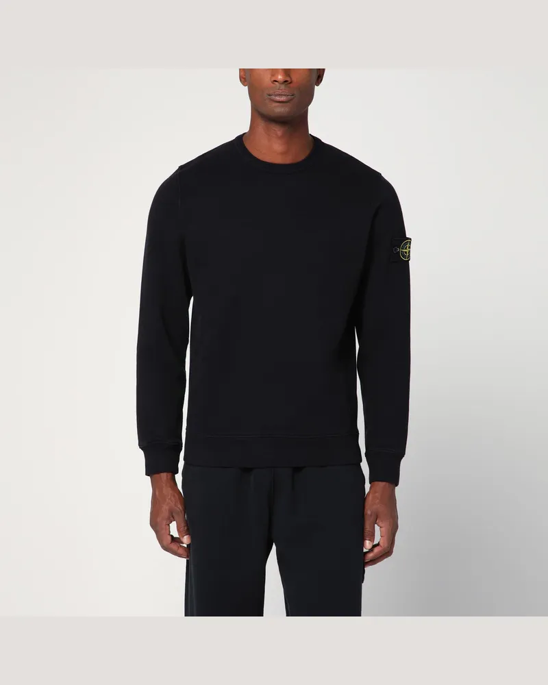 Stone Island Schwarzes Sweatshirt aus Baumwolle Black
