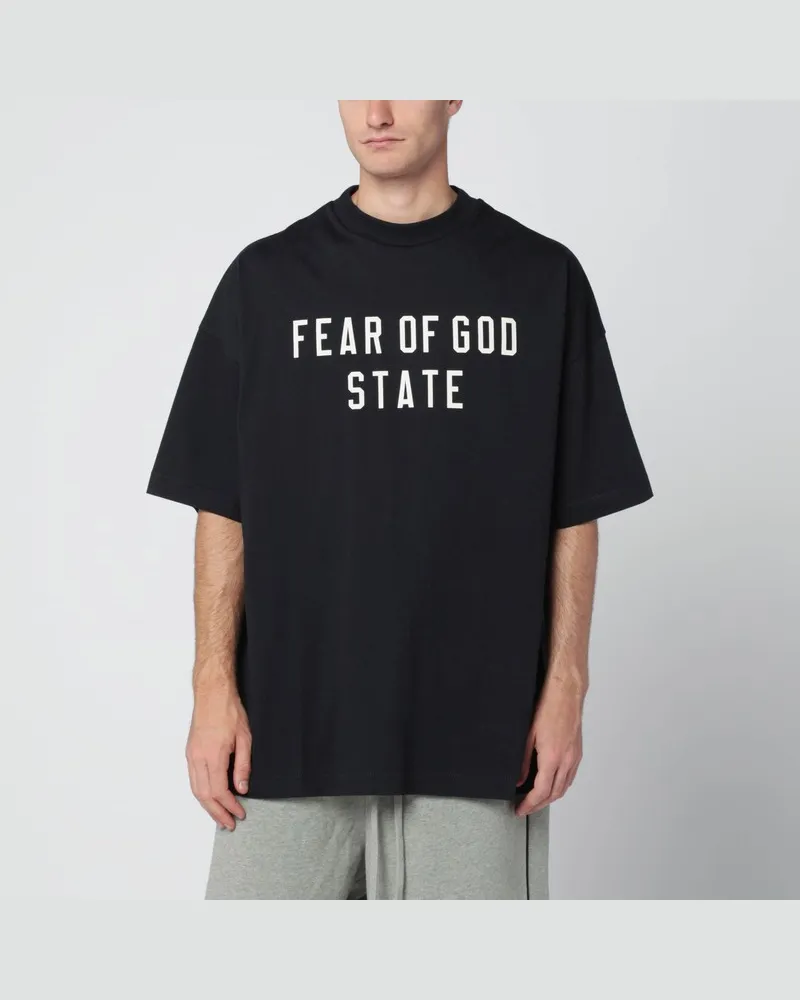 Fear of God Schwarzes 90's Baumwoll-T-Shirt Schwarz
