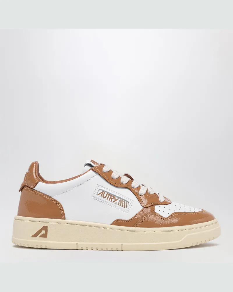 AUTRY Weiß-braune Medalist-Sneaker White