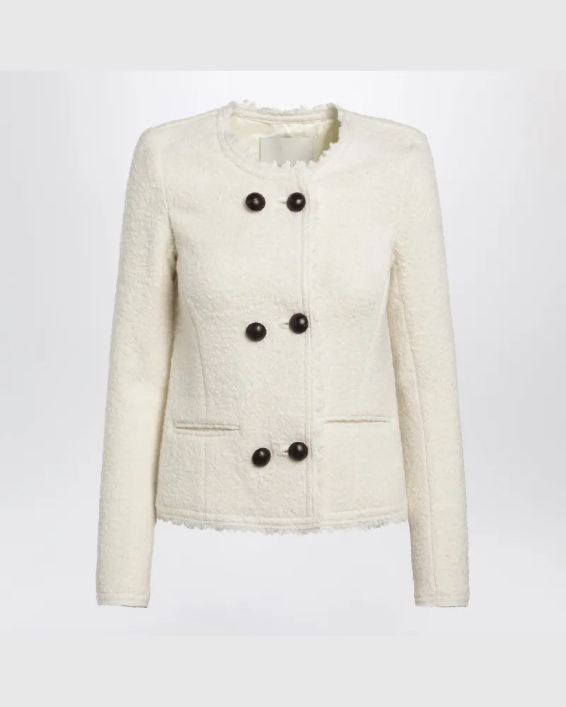 Isabel Marant Bouclé-Jacke Suely in Ecru White