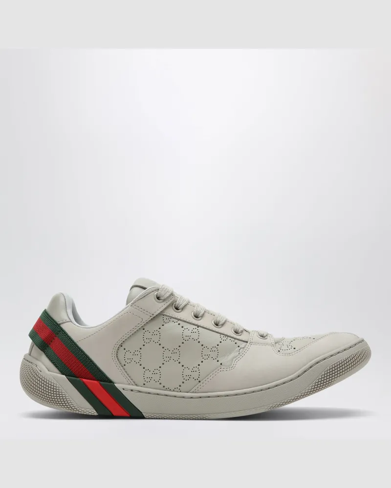 Gucci Graue Sneakers mit perforiertem GG-Motiv Grey