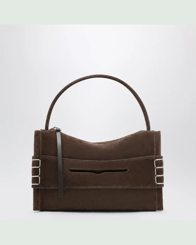J.W.Anderson Loafer-Handtasche aus Veloursleder in Braun Brown