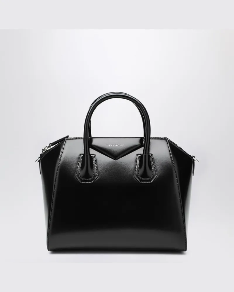 Givenchy Kleine schwarze Leder Antigona Tasche Schwarz