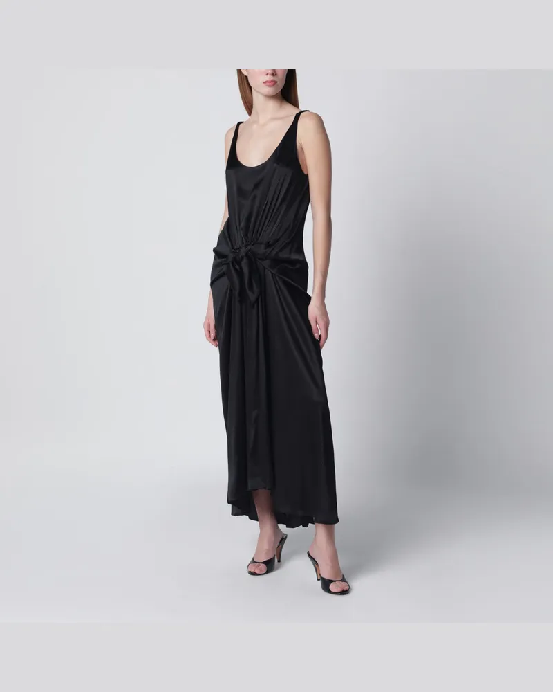J.W.Anderson Schwarzes Seidenkleid mit geknoteter Taille 