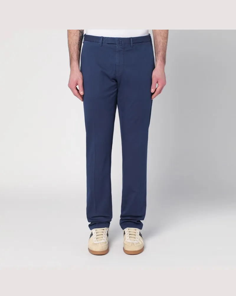 Biagio Santaniello Blaue Hose aus Baumwolle Blau