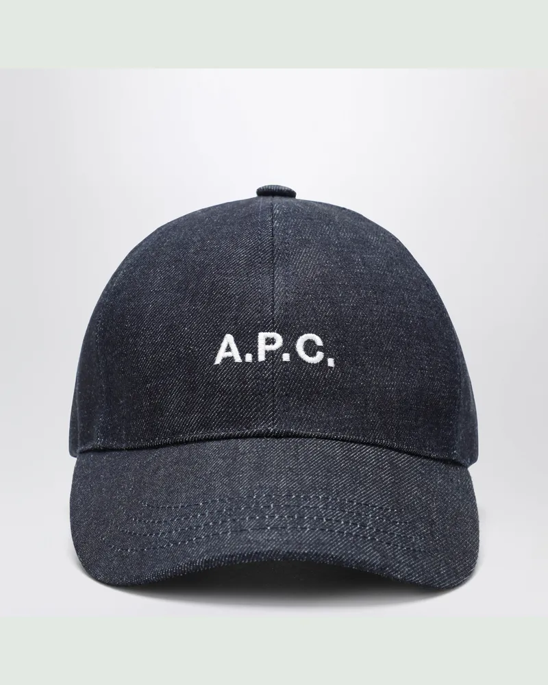 A.P.C. Charlie Indigo Baumwoll-Baseballkappe Blue