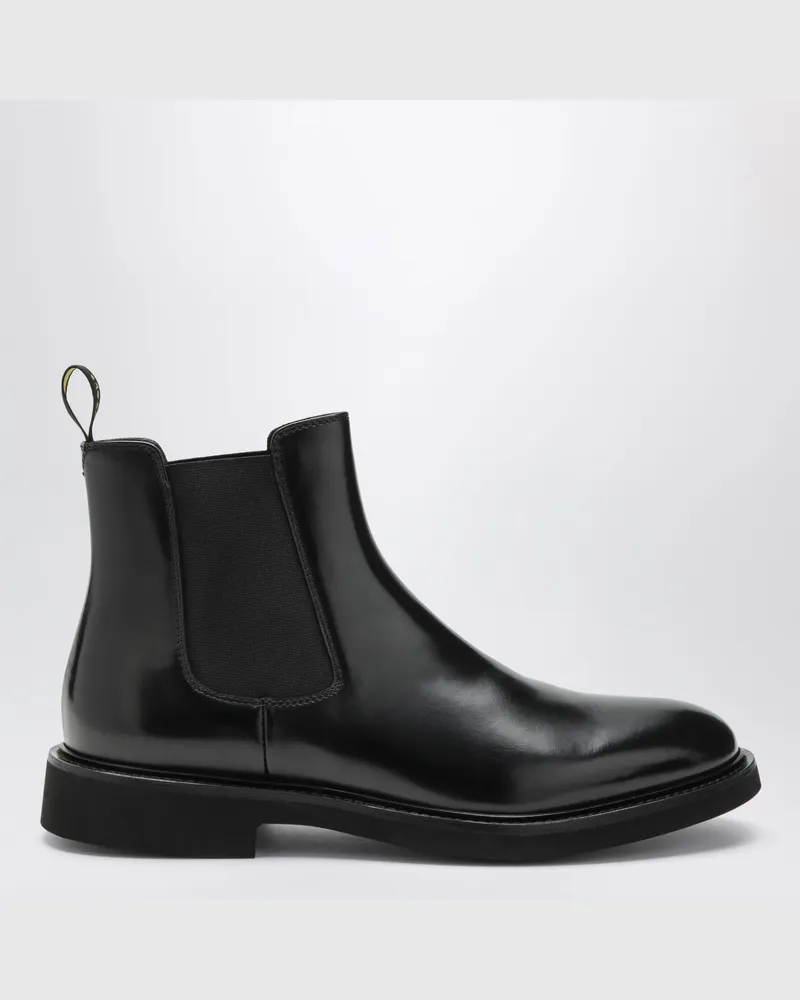Doucal´s Stiefeletten aus schwarzem Glattleder Black