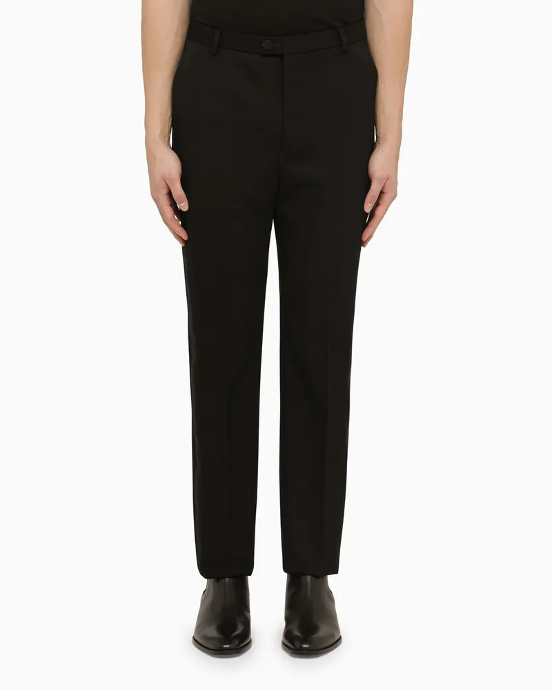 Saint Laurent Schwarze Wollhose 