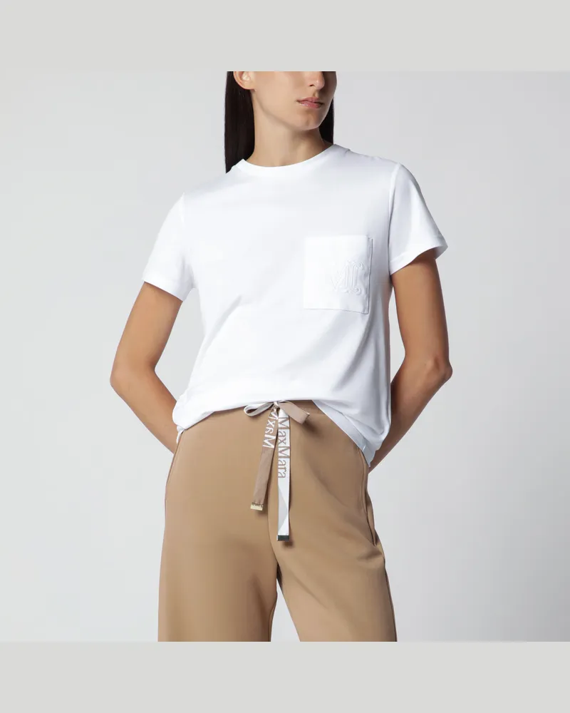 Max Mara Weißes T-Shirt aus Baumwolljersey White