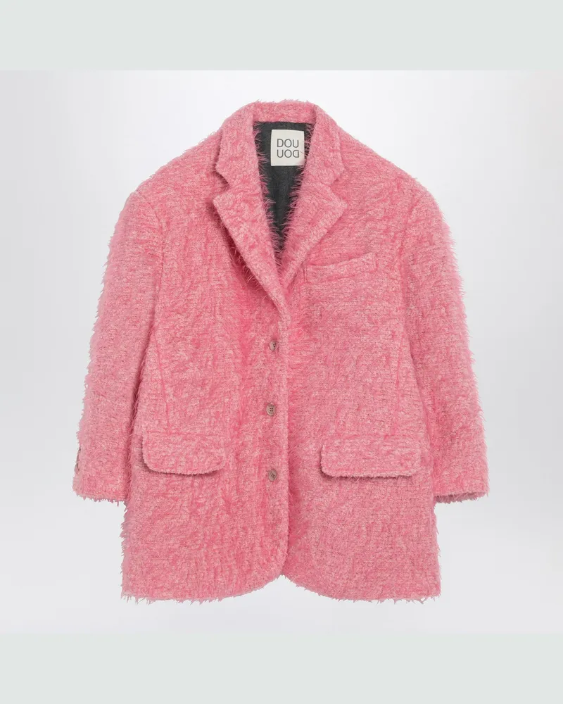 DOUUOD Olona rosa Jacke aus Wollmischung Pink
