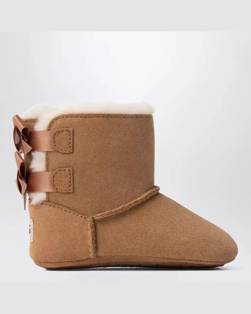 UGG Bailey Bow Ribbon boots in Chestnut suede Beige