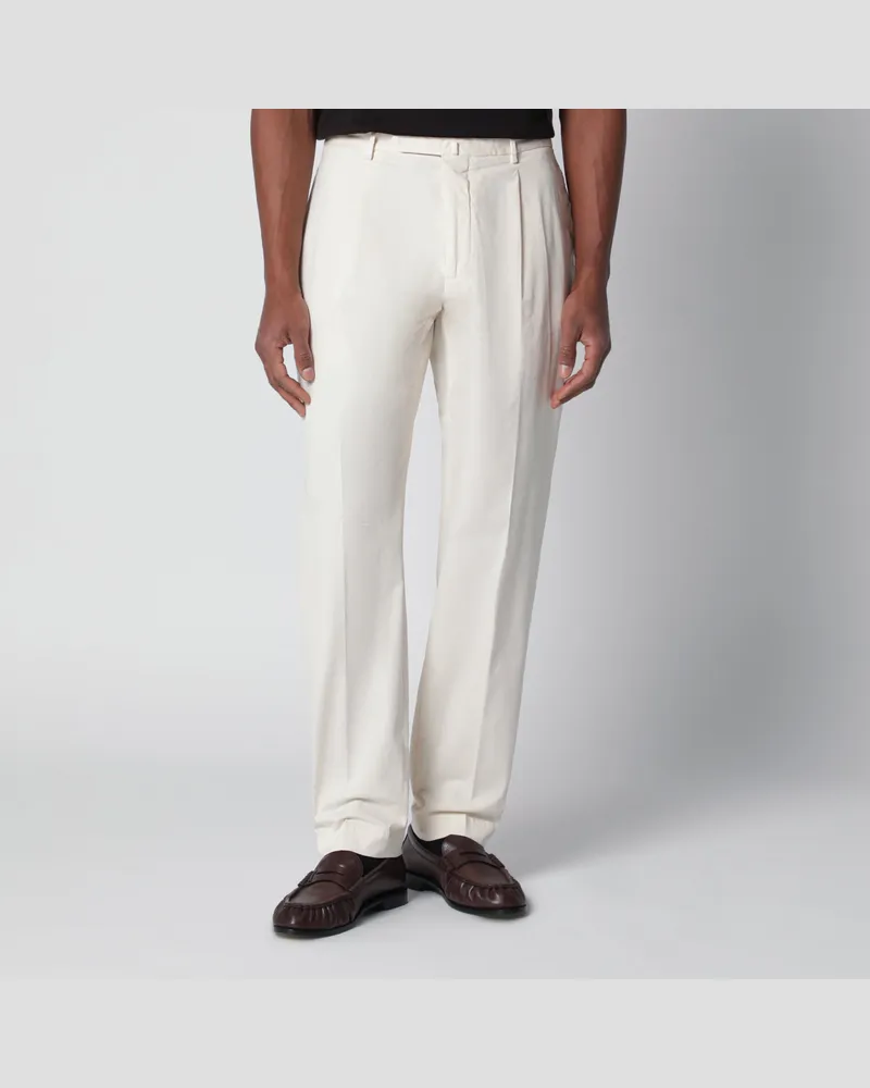 Biagio Santaniello Weiße Hose aus Baumwolle White