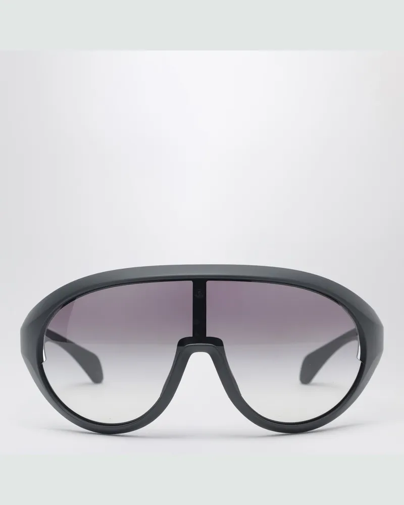 Moncler Schwarze Visor-Sonnenbrille Black